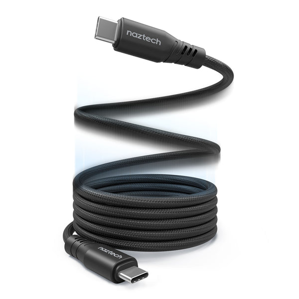 Naztech 6 ft (180cm) ReCoil USB-C to USB-C Magnetic Braided Cable 16048